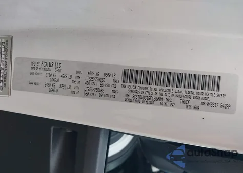 2016 Ram Promaster 2500 High Roof из США, поврежденный, VIN 3C6TRVDG1GE128084